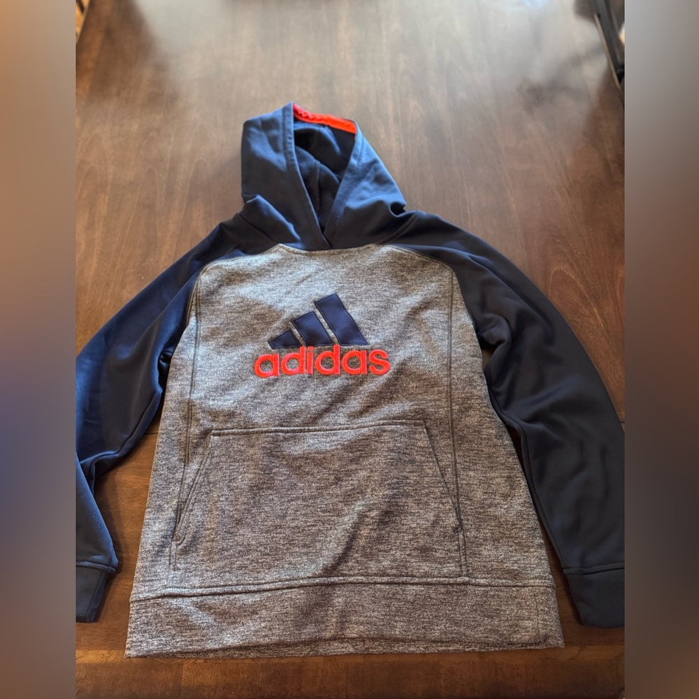 Adidas Kids Navy and Gray and Navy Hoodie